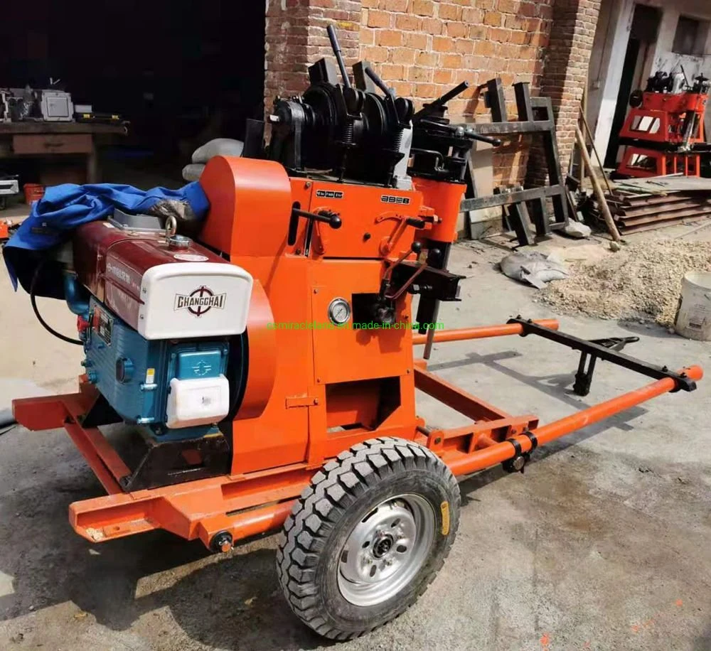 Portable Wheel Trailer Mounted Hydraulic Spt Soil Testing Investigation/Geotechnical Exploration/Water Well Drill Diamond Core Drilling Rig (GY-150T)